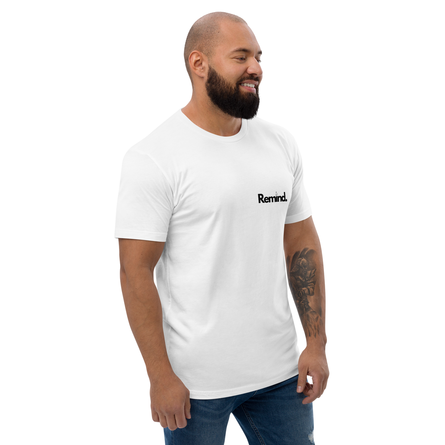 Men's White Muscle Fit T-Shirt