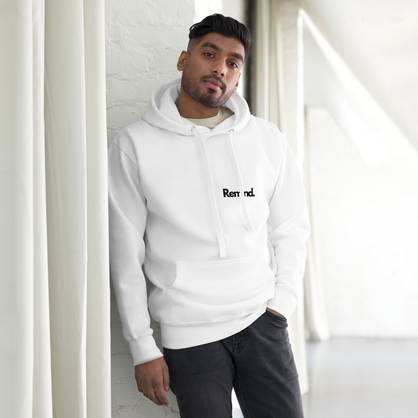 Clean White Remind Hoodie